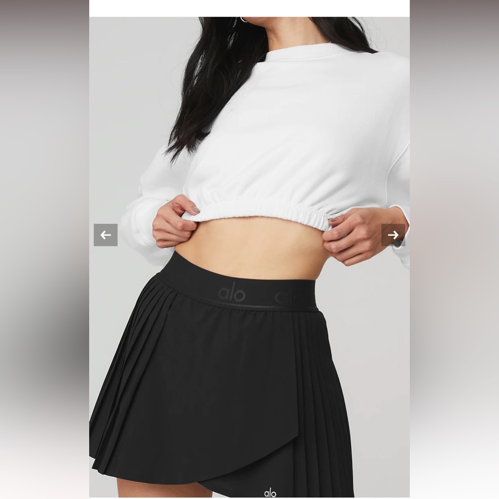 Alo Yoga  Aces Tennis Skirt women Large Black